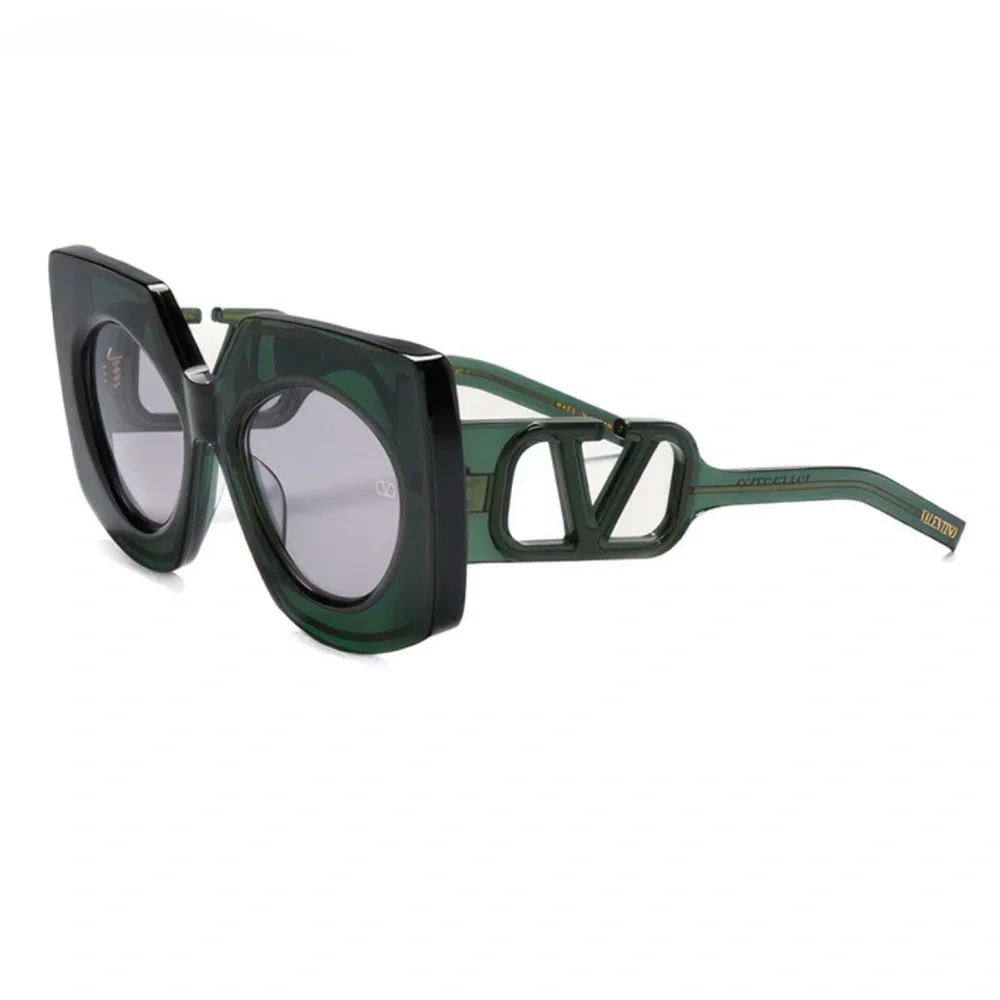 New! Valentino V SOUL VLS 127C, Dark Green Statement Glasses, Authentic